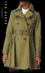 Ted Baker full skirted mac olive